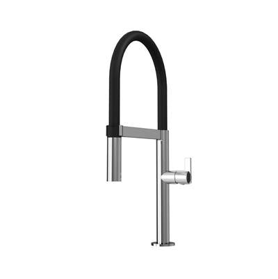 Rubi RNI91D2SCC - Nina Kitchen Faucet 2Jets Hand-Spray (Silicon Black Flex) Chrome
