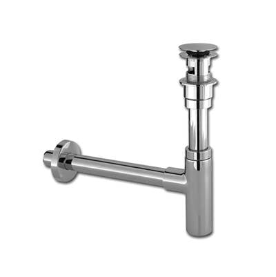 Rubi R394CH - Basin P-Trap With Pop-Up Waste With /O-Flow. Chrome