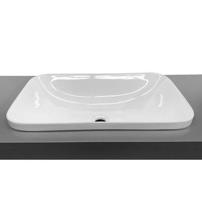 Rubi RKN1031BL - Semi-Recessed Rect. Basin White