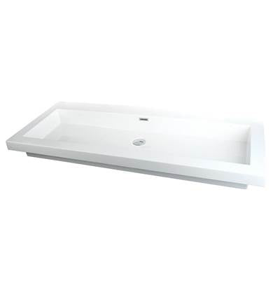 Rubi RTOL120BL - Countertop White Basin With Overflow