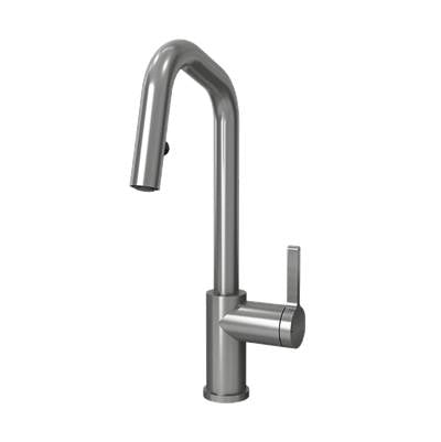Rubi RLO91D2ERIX - Loft Kitchen Faucet Round Body ''R'' Spout 2 Jets Hand Spray Ss
