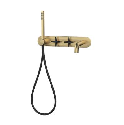 Rubi RLX32DORBK - Lexa W-Mounted Bath Faucet Brushed Gold - Matte Black