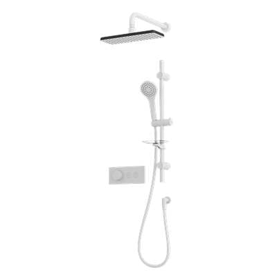 Rubi RON854WH - On 1/2'' Therm. Set Xon69 Rect. Shower Head Matte White