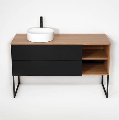 Rubi RHS1400LKU01NO-MBK - Haus Cabinet/Laminate Top/U Legs Set No+Mbk