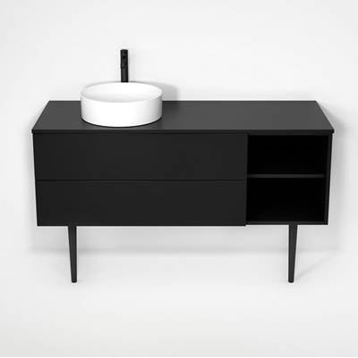 Rubi RHS1400LKV01MBK - Haus Cabinet/Laminate Top/Cone Legs Set Mbk