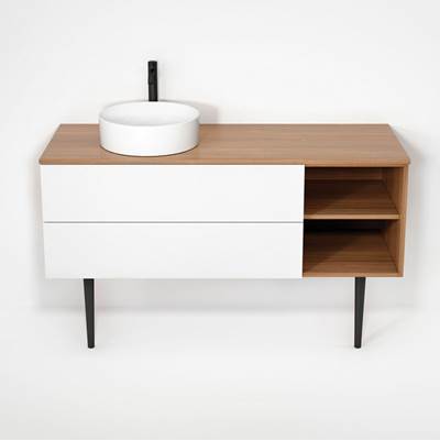Rubi RHS1400LKV01NO-MBL - Haus Cabinet/Laminate Top/Cone Legs Set No+Mbl