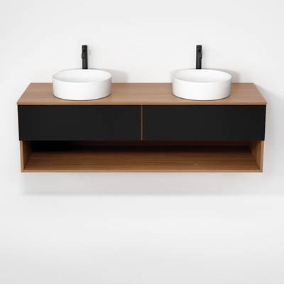 Rubi RHS1600DK01NO-MBK - Haus Cabinet/Laminate Top/Without Legs Set No+Mbk