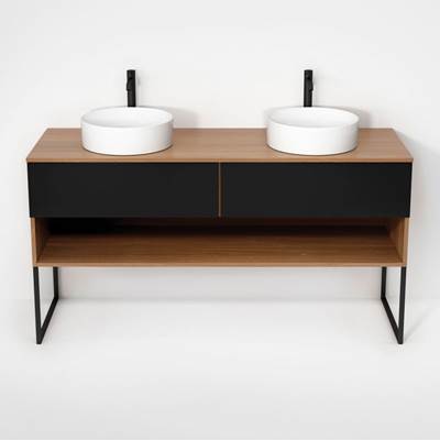 Rubi RHS1600DKU01NO-MBK - Haus Cabinet/Laminate Top/U Legs Set No+Mbk
