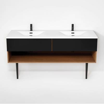 Rubi RHS1600DKV02NO-MBK - Haus Cabinet/Basin/Cone Legs Set No+Mbk