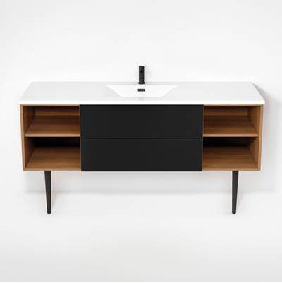 Rubi RHS1600KV02NO-MBK - Haus Cabinet/Basin/Cone Legs Set No+Mbk