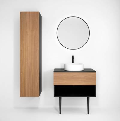 Rubi RHS380LMBK-NO - Haus Reversible Linen Cabinet Mbk+No