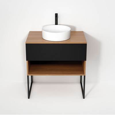 Rubi RHS800KU01NO-MBK - Haus Cabinet/Laminate Top/U Legs Set No+Mbk