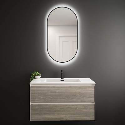 Rubi RMI4889BABK - Miro Led Mirror Antifog 490X890Mm Backlight Oblong Black