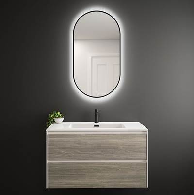 Rubi RMI4889BBK - Miro Led Mirror 490X890Mm Backlight Oblong Black