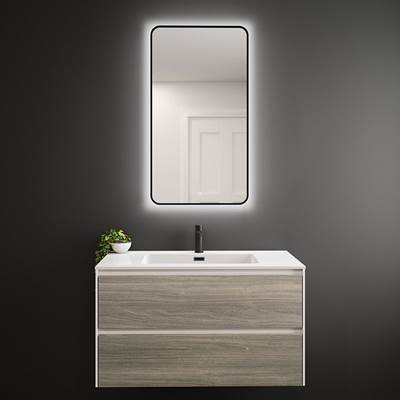 Rubi RMI4889RBABK - Miro Led Mirror Antifog 490X890Mm Backlight Rect. Black