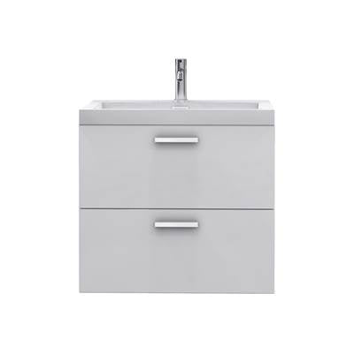 Rubi RTO580SK2OK - Matte White Slim Basin/Main Cabinet Kit Oak