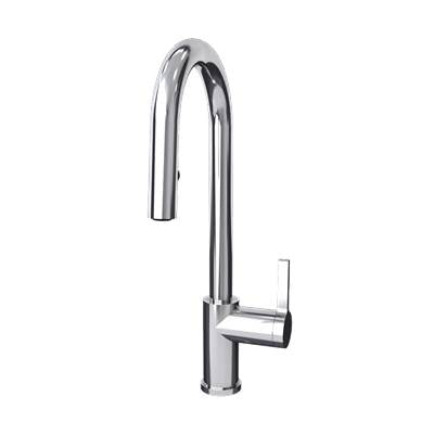 Rubi RLO91D2EUCC - Loft Kitchen Faucet Round Body ''U'' Spout 2 Jets Hand Spray Chrome