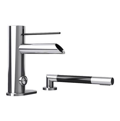Rubi RKR22DBKU - Kronos 2 Pcs Bathtub Mixer Matte Black/Brushed Copper