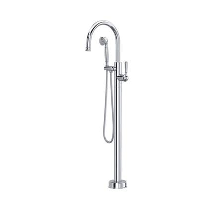 Rohl TTD06HF1LMAPC - Traditional Single Hole Floor Mount Tub Filler Trim