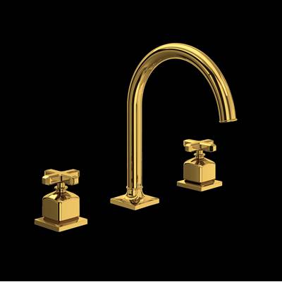 Rohl AP08D3XMULB - Apothecary™ Widespread Lavatory Faucet With C-Spout