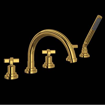 Rohl A2214XMULB - Lombardia® 5-Hole Deck Mount Tub Filler With C-Spout