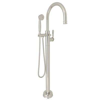 Rohl TTD06HF1LMPN - Traditional Single Hole Floor Mount Tub Filler Trim