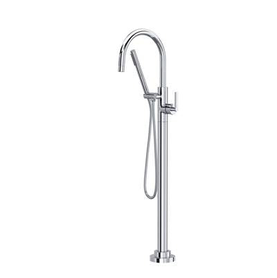 Rohl TLB06HF1LMAPC - Lombardia® Single Hole Floor Mount Tub Filler Trim
