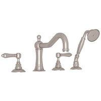 Rohl A1404LMSTN - Acqui® 4-Hole Deck Mount Tub Filler