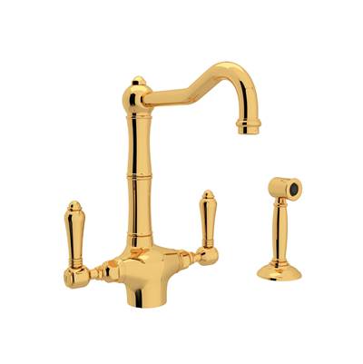 Rohl A1679LMWSIB-2 - Acqui® Two Handle Kitchen Faucet With Side Spray
