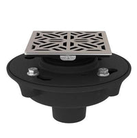 Rohl SDCI2-3144STN - Cast Iron 2" No Hub Drain Kit With 3144 Mosaic Decorative Cover