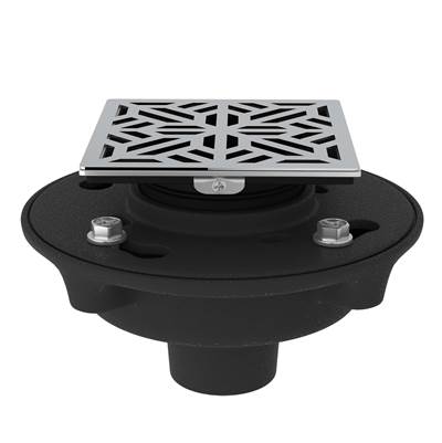 Rohl SDCI2-3144APC - Cast Iron 2" No Hub Drain Kit With 3144 Mosaic Decorative Cover