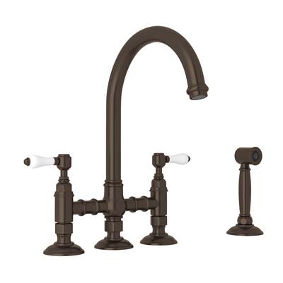 Rohl A1461LPWSTCB-2 - Acqui® Bridge Kitchen Faucet With Side Spray