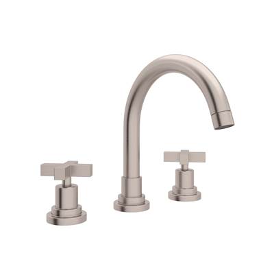 Rohl A2228XMSTN-2 - Lombardia® Widespread Lavatory Faucet With C-Spout