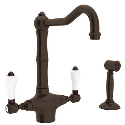 Rohl A1679LPWSTCB-2 - Acqui® Two Handle Kitchen Faucet With Side Spray
