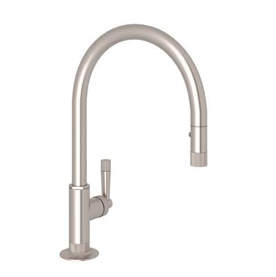 Rohl MB7930LMSTN-2 - Graceline® Pull-Down Kitchen Faucet With C-Spout