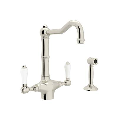Rohl A1679LPWSPN-2 - Acqui® Two Handle Kitchen Faucet With Side Spray