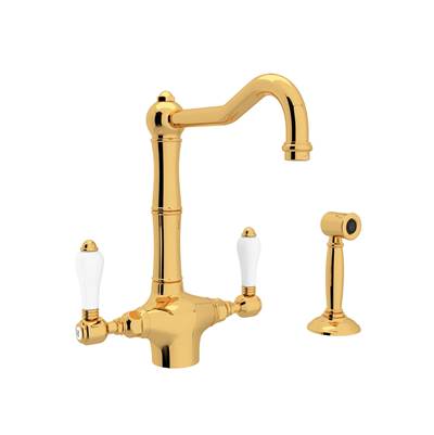 Rohl A1679LPWSIB-2 - Acqui® Two Handle Kitchen Faucet With Side Spray