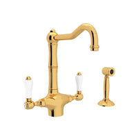 Rohl A1679LPWSIB-2 - Acqui® Two Handle Kitchen Faucet With Side Spray