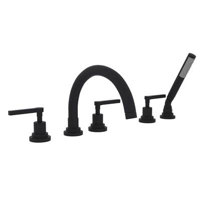 Rohl A2214LMMB - Lombardia® 5-Hole Deck Mount Tub Filler With C-Spout