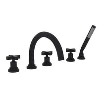 Rohl A2214XMMB - Lombardia® 5-Hole Deck Mount Tub Filler With C-Spout