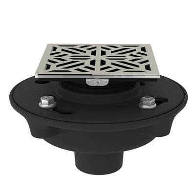 Rohl SDCI2-3144PN - Cast Iron 2" No Hub Drain Kit With 3144 Mosaic Decorative Cover