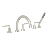 Rohl A2214LMPN - Lombardia® 5-Hole Deck Mount Tub Filler With C-Spout