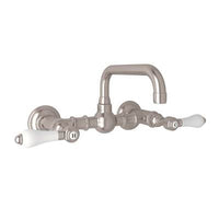 Rohl A1423LPSTN-2 - Acqui® Wall Mount Bridge Lavatory Faucet With U-Spout