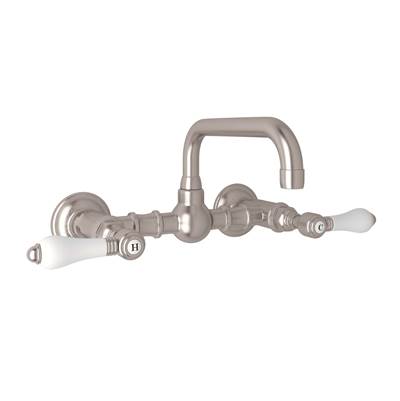 Rohl A1423LPSTN-2 - Acqui® Wall Mount Bridge Lavatory Faucet With U-Spout