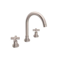 Rohl A2208XMSTN-2 - Lombardia® Widespread Lavatory Faucet With C-Spout