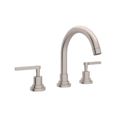 Rohl A2228LMSTN-2 - Lombardia® Widespread Lavatory Faucet With C-Spout
