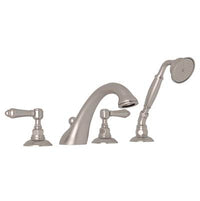 Rohl A1464LMSTN - Acqui® 4-Hole Deck Mount Tub Filler