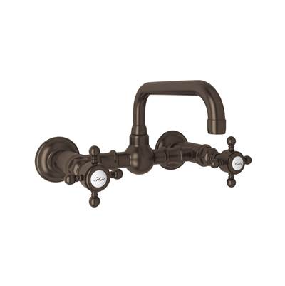 Rohl A1423XMTCB-2 - Acqui® Wall Mount Bridge Lavatory Faucet With U-Spout