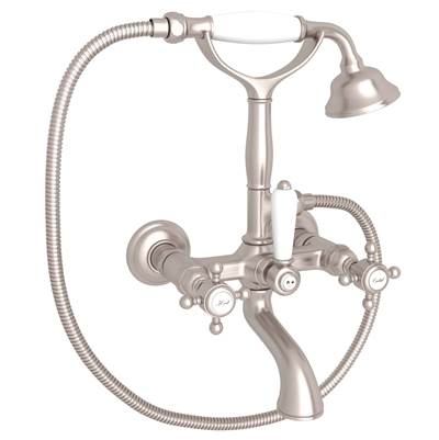 Rohl A1401XMSTN - Exposed Wall Mount Tub Filler