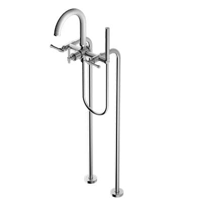 Santec 7051AT75 - Floor Mount Tub Filler With Hand Shower